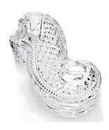 Waterford Seahorse Shaped Covered Crystal Box Large 8&quot; Trinket Jewelry C... - £130.29 GBP