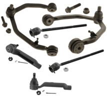 6 Pc Front Suspension Kit Upper Control Arms Inner Outer Tie Rods Ends Mark VIII - £111.38 GBP