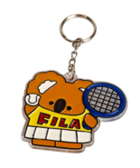 Vintage Koala Bear Keyring Keychain Fila Tennis Plastic Anthropomorphic - £15.51 GBP