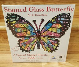 Sunsout Stained Glass Butterfly 1000 Piece Puzzle New - £44.89 GBP