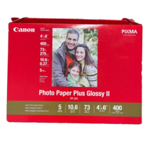 Canon Photo Printer Paper Plus High Glossy II PP-201 4&quot; x 6&quot; 400 sheets - $49.99