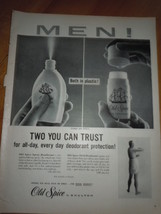 Old Spice Spray or Stick Deodorant Print Magazine Ad 1960 - £3.15 GBP