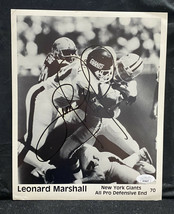 Leonard Marshall Autographed 8x10 Photograph Ny Giants Superbowl Champs Jsa Coa - £14.78 GBP