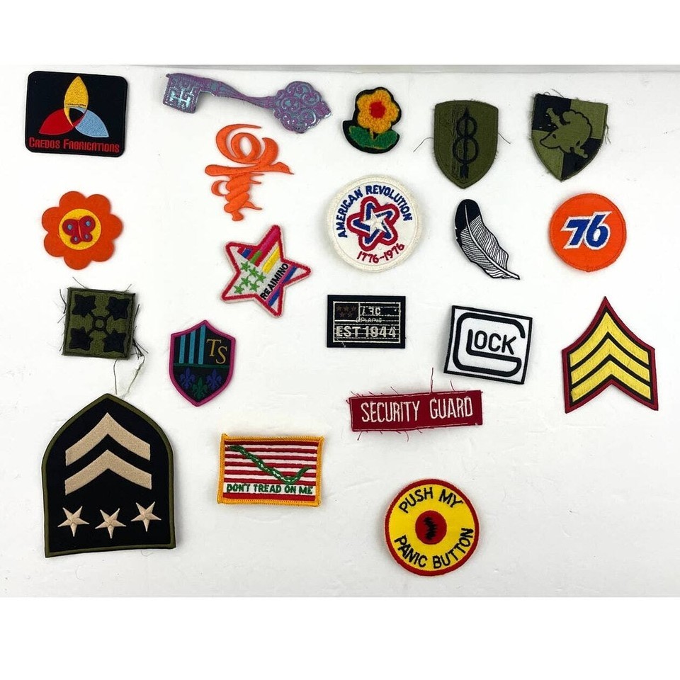 20 PC Assorted Sewing Applique Patches Iron on Sew On NEW Mixed Vintage - $17.99