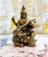 Ebros Vastu Hindu Goddess Saraswati Seated On Lotus Playing Veena Guitar... - £12.30 GBP