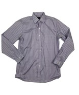 Club Room Slim Fit Men&#39;s Dress Shirt 15.5 34/35 Pinpoint Purple Plaid - $137.41 MXN