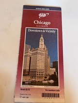 Chicago Illinois IL Downtown &amp; Vincinity Map 2001 - $9.99