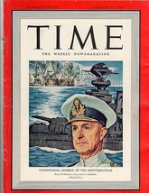 Time 1941,  Feb 17,          Admiral Cunningham,   WWII - £16.80 GBP