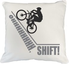 Ohhh, Shift! Clever And Sporty White Pillow Cover For Cyclist, Sports En... - $24.74+