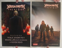 Megadeth Poster Promo Th1rt3en Thirteen 13 Album 2-Sided Megadeath - $26.99