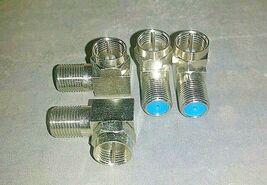 QTY-4  SF81-90 DYNAFLEX COAXIAL TV CABLE MALE TO FEMALE ELBOW CONNECTOR.... - $10.24