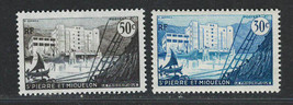 St. Pierre &amp; Miquelon 1955-56 Very Fine Mlh Stamps Set Scott # 346-347 - £1.49 GBP