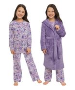 Lands&#39; End Boys Girls Pajama Top Bottoms Hooded Robe Purple Multicolor T... - $789.53 MXN