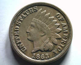 1863 Indian Cent Penny Extra Fine Xf Extremely Fine Ef Nice Original Coin - £45.50 GBP
