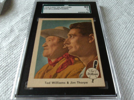 1959  FLEER   TED  WILLIAMS  # 70   TED  WILLIAMS / JIM  THORPE    SGC  ... - £55.05 GBP