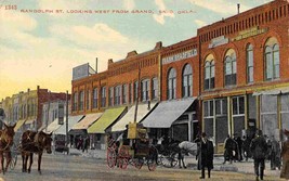 Randolph Street Looking West from Grand Enid Oklahoma 1910c postcard - $8.86