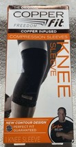 Copper Fit Unisex-Adult's Freedom Knee Compression Sleeve, Black, Size Large - $7.92