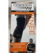 Copper Fit Unisex-Adult&#39;s Freedom Knee Compression Sleeve, Black, Size L... - £6.23 GBP