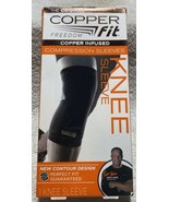 Copper Fit Unisex-Adult&#39;s Freedom Knee Compression Sleeve, Black, Size L... - £5.95 GBP