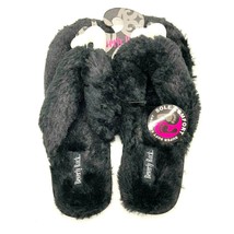 Beverly Rock Womens Slippers Slides Slip On Faux Fur Thong Cushion Black 11-12 - £15.21 GBP