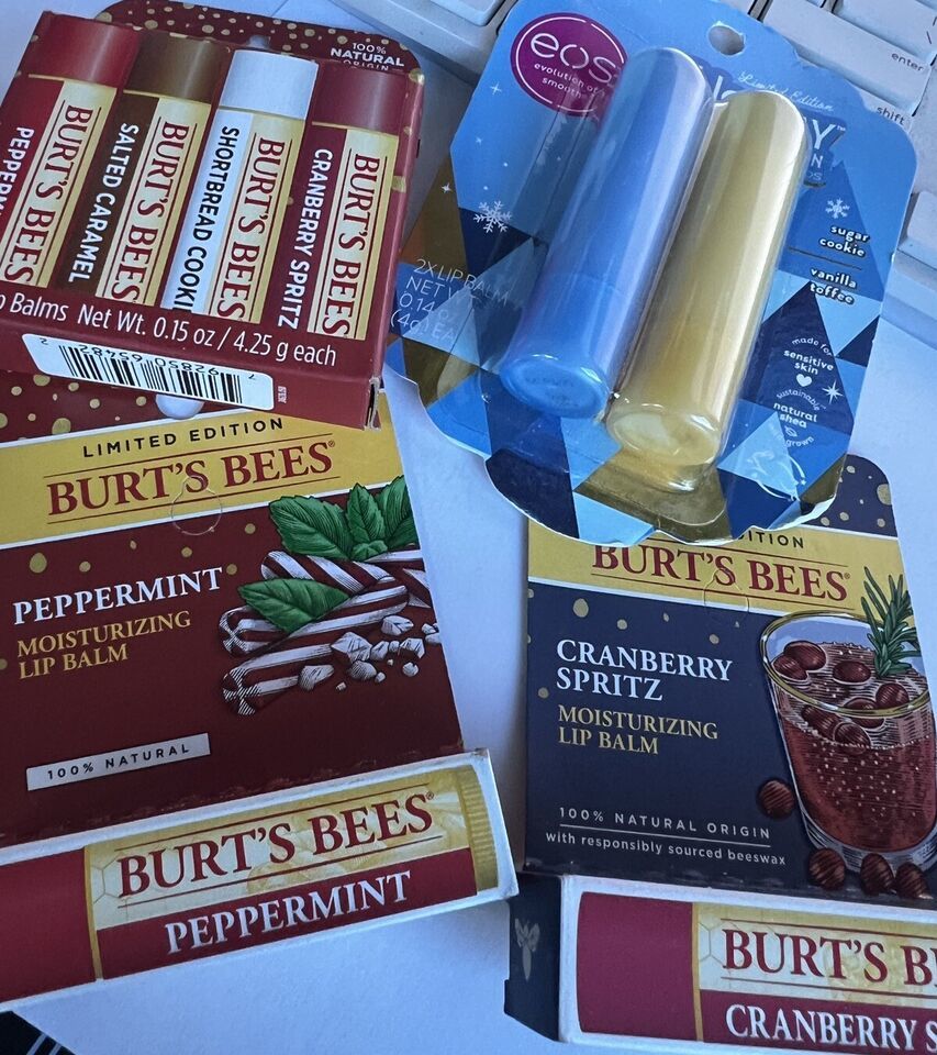 Primary image for LOT OF 4 - Burt’s Bees Lip Balm & eos - 8 Total Sticks