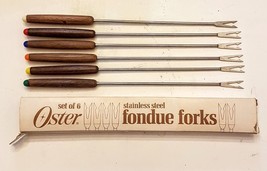 Oster Fondue Fork LOT of 6 in box hors d&#39;oeuvre Cheese Trays Charcuterie... - $14.78