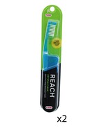 Toothbrush 2 pcs Reach Crystal Clean Firm Adult Toothbrush Blue - £8.57 GBP