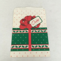 Vintage defunct Carlton cards store small Christmas holiday paper bag mo... - $19.75