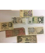 Money - 7 bills from 70&#39;s from all over world Lot - £19.79 GBP