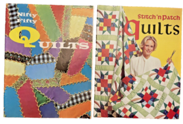 Sewing Pattern 2 Quilt Books Nifty Fifty Stitch Patch 1974 &amp; 1976 Vintag... - £9.56 GBP