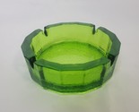 Vintage MCM Blenko Green Blue Pebble Glass Octagon Ashtray Large Heavy R... - $36.62