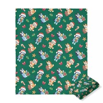 Bluey and Bingo Christmas Presents Green Holiday Silky Soft Blanket Throw - $455.59 MXN