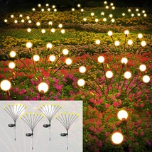 Solar Garden Lights 4 Pack 32 LED New Upgraded Solar Firefly Lights Outdoor Wate - £44.49 GBP