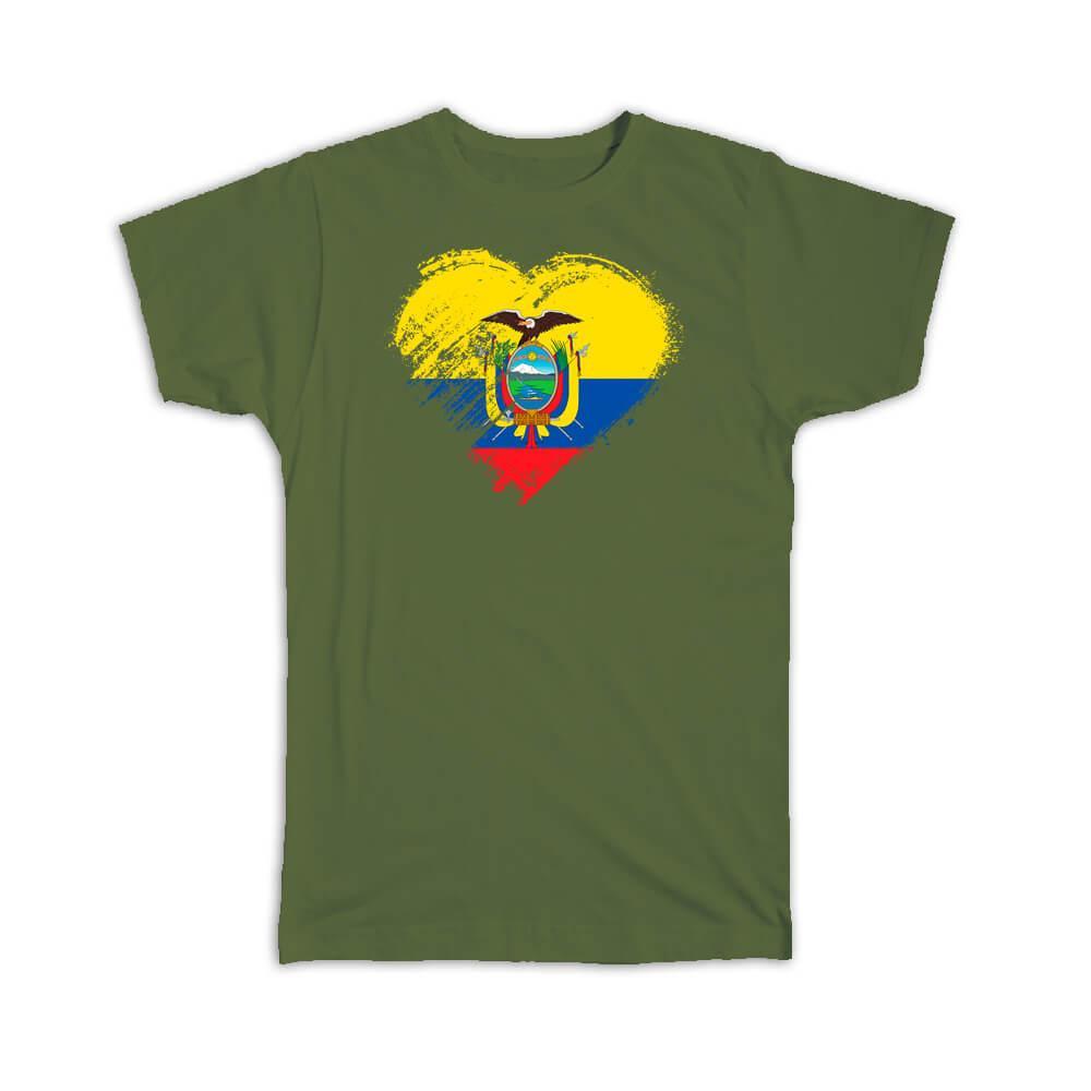 Ecuadorian Heart : Gift T-Shirt Ecuador Country Expat Flag Item image 4