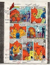 Rare original 1986 Captain America 316 page 11 Marvel Comics color guide... - $46.29