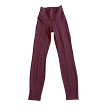 Luilulemon Wunder Lounge Super High-Rise Tight 28&quot; Red Merlot Leggings S... - £41.17 GBP