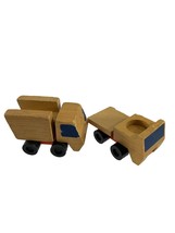 Vintage 1971 Lot of 2 Mattel Wood Wooden Toy Trucks Dump Pickup - £9.31 GBP