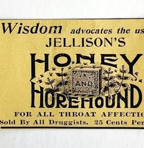 Jellison&#39;s Honey Horehound 1894 Advertisement Victorian Throat Medicine ... - €17,25 EUR