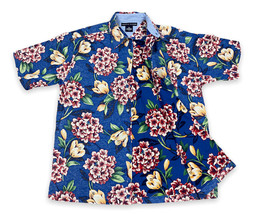 Tommy Hilfiger Floral Hawaiian Short Sleeve Button Down Camp Shirt Tropical M - £19.71 GBP