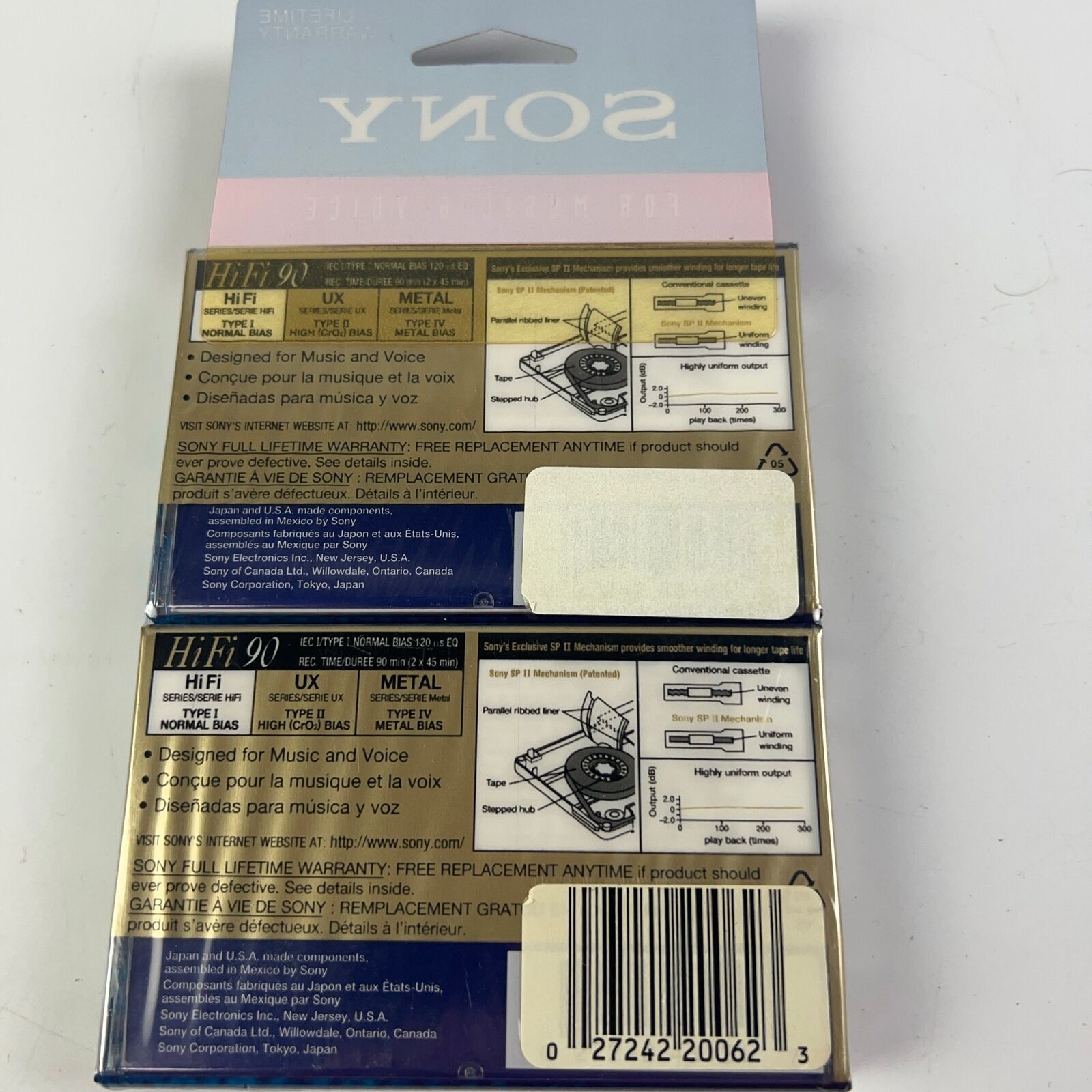 Sony HF Normal Bias 2 Pack 90 Minutes Audio Cassette Tape Blank Brand New - $12.19