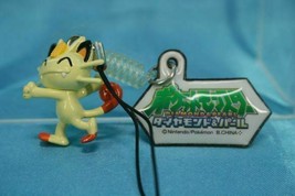 Bandai Nintendo Pokemon DP Gashapon Mini Figure Screen Cleaner Strap P1 Meowth - £27.96 GBP