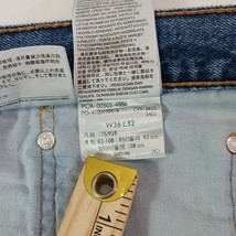 Levis 505 Men's Blue Cotton Denim Jeans Size W36 × L32 image 6