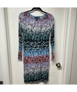 BCBGMaxazria Women Feather Print Long Sleeve Voletta T-Shirt Dress Size ... - $35.64