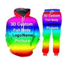 Custom Sweatsuit 3D Print Men/Women 2 Piece Sets Graduation Memorial Couple Trau - £68.55 GBP
