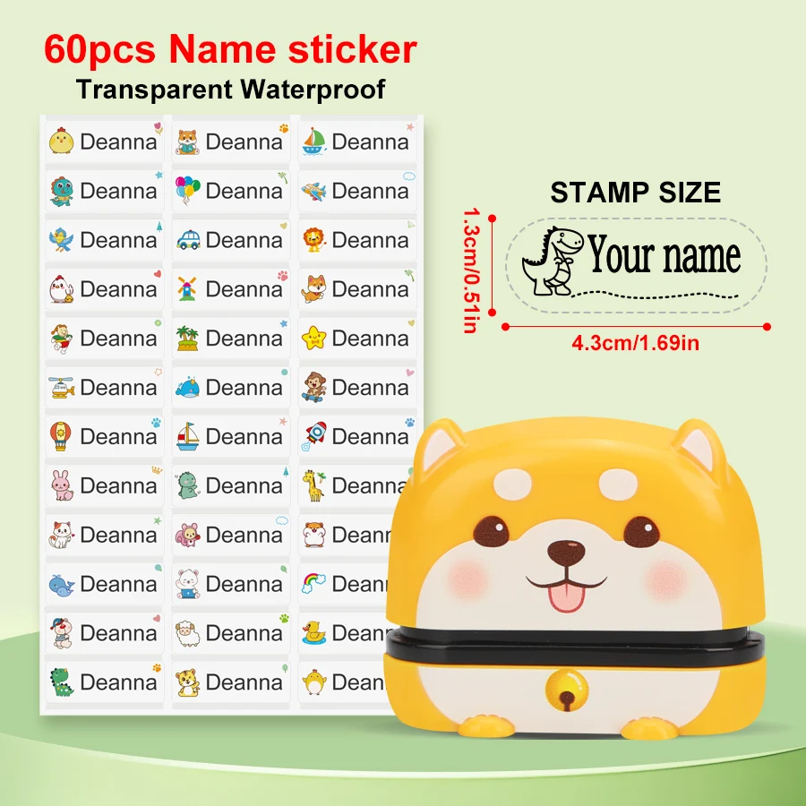 149pcs Customized Name Stamp Paints Personal Baby Engraved -Yellow Set-A - $15.40
