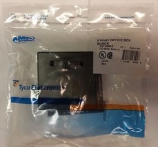 New Tyco Electronics TWO PORT OFFICE BOX Black MULTIMEDIA SURFACE OUTLET - $5.25