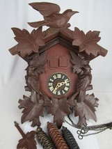 Vintage Cuckoo Clock Germany Black Forest Emperor Waltz Double Door Musical - £187.42 GBP