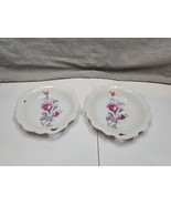 Set of 2 Vintage Rose Design Candy Dishes, 4.75&#39;&#39; Wave Pattern - $20.50 CAD