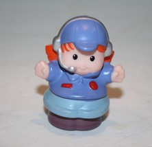Fisher Price Little People Airplane Helicopter Girl Pilot Red Hair Figur... - $5.90