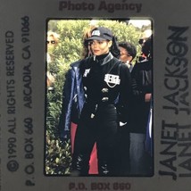 1990 Janet Jackson Hollywood Star Celebrity Color Photo Transparency Sli... - £7.46 GBP